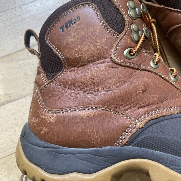 L.L Bean women’s Hiking Outdoor Leather Boots Brown Duck Boots 7.5 M - Picture 10 of 16